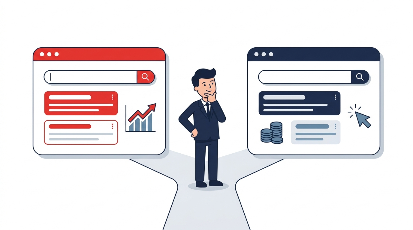 Владелец бизнеса выбирает между Яндекс Директом и Google Ads